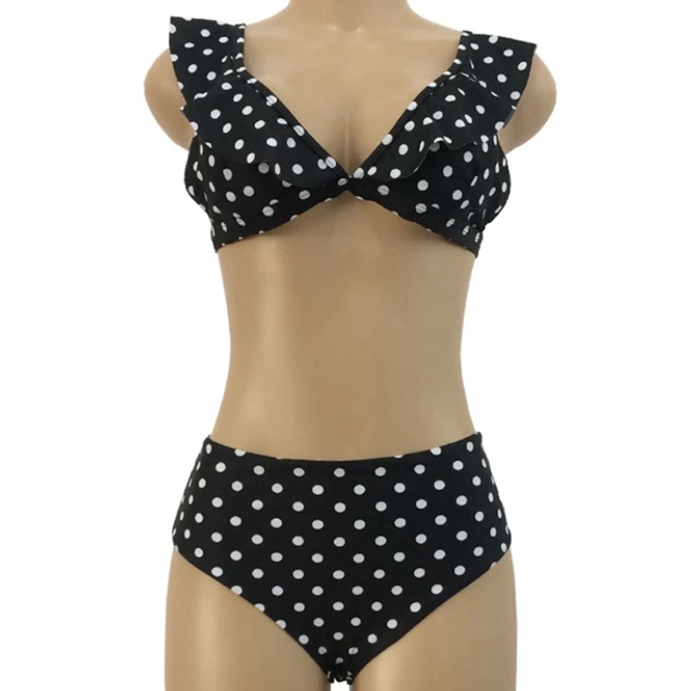 ♡ high waisted ruffle top bikini set ♡ - Picture 10 of 11